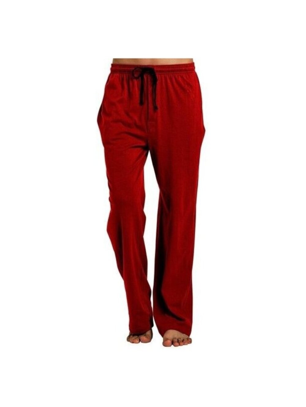 Men's 100% Cotton Jersey Knit Pajama Pants/Lounge Pants Red Small